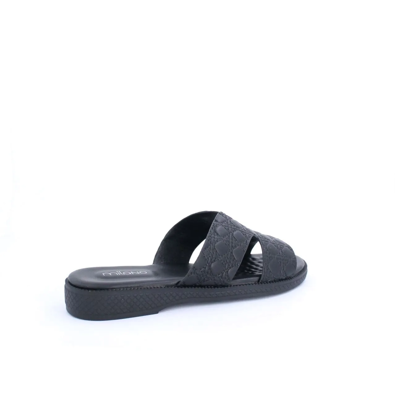 EMILIA SANDAL SLIDES - BLACK