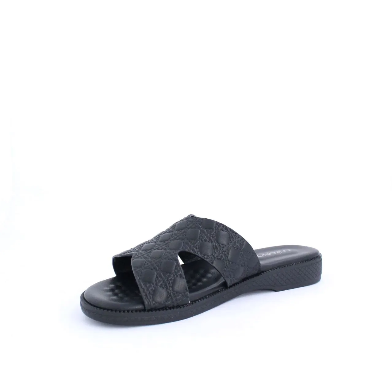 EMILIA SANDAL SLIDES - BLACK