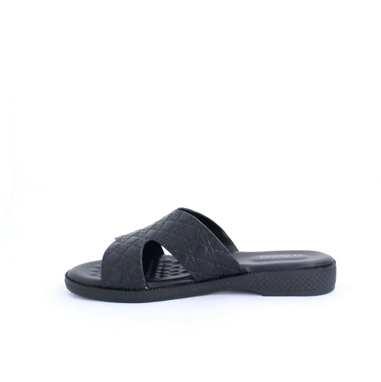 EMILIA SANDAL SLIDES - BLACK