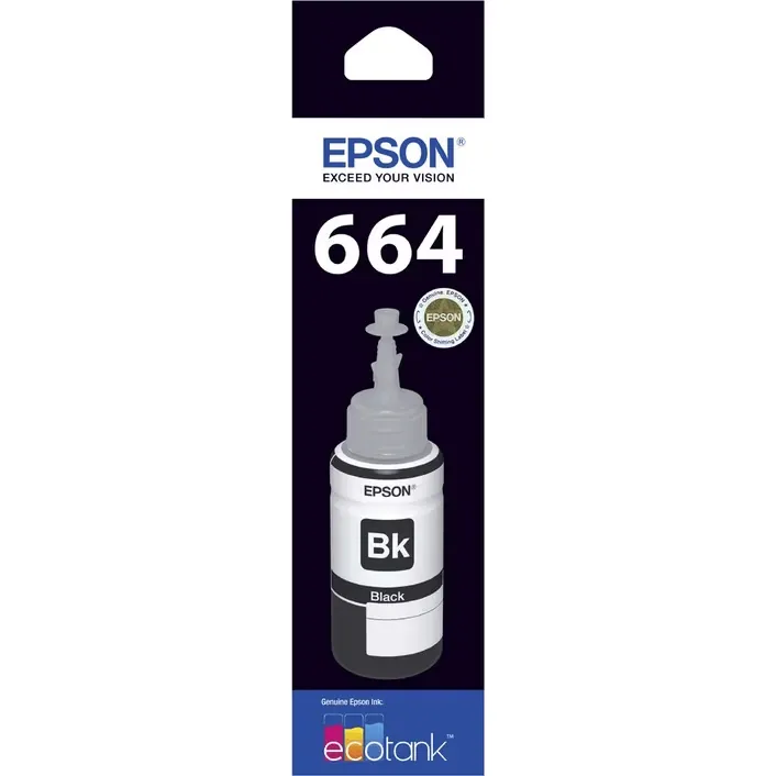 Epson T664 Eco Tank Ink Bottle 664 Genuine Original Black/Cyan/Magenta/Yellow Set