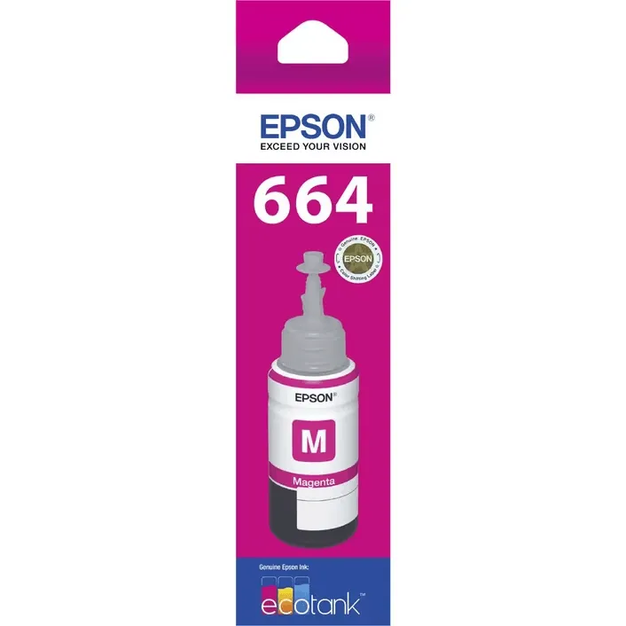 Epson T664 Eco Tank Ink Bottle 664 Genuine Original Black/Cyan/Magenta/Yellow Set