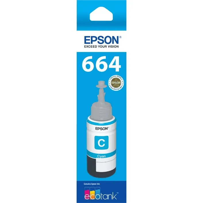 Epson T664 Eco Tank Ink Bottle 664 Genuine Original Black/Cyan/Magenta/Yellow Set