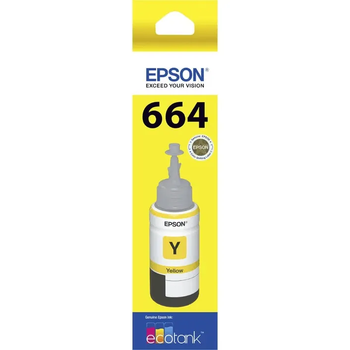 Epson T664 Eco Tank Ink Bottle 664 Genuine Original Black/Cyan/Magenta/Yellow Set