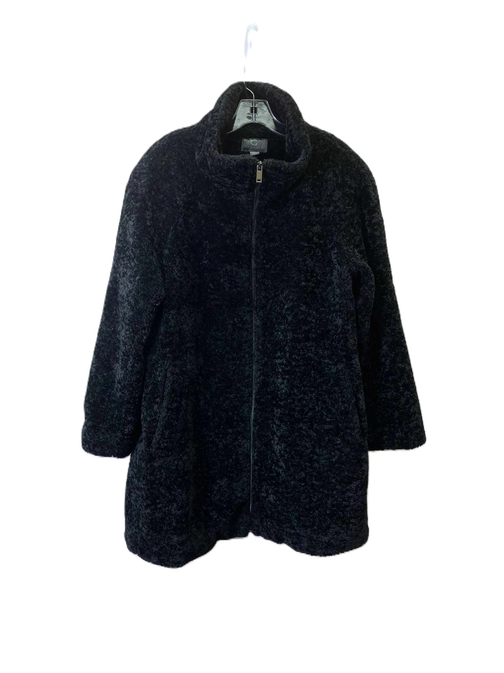 Faux Fur Sherpa Coat Gallery Black Size 7.5