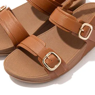 FITFLOP  Lulu Adjustable Leather Back-Strap Sandals - Light Tan