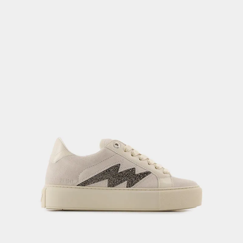 Flash Chunky Sneakers - Zadig & Voltaire - Leather - White