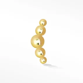 14k Yellow Gold Flat Back Earrings Croissant