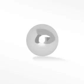 2.5mm White 14k Flat Back Earring Sphere