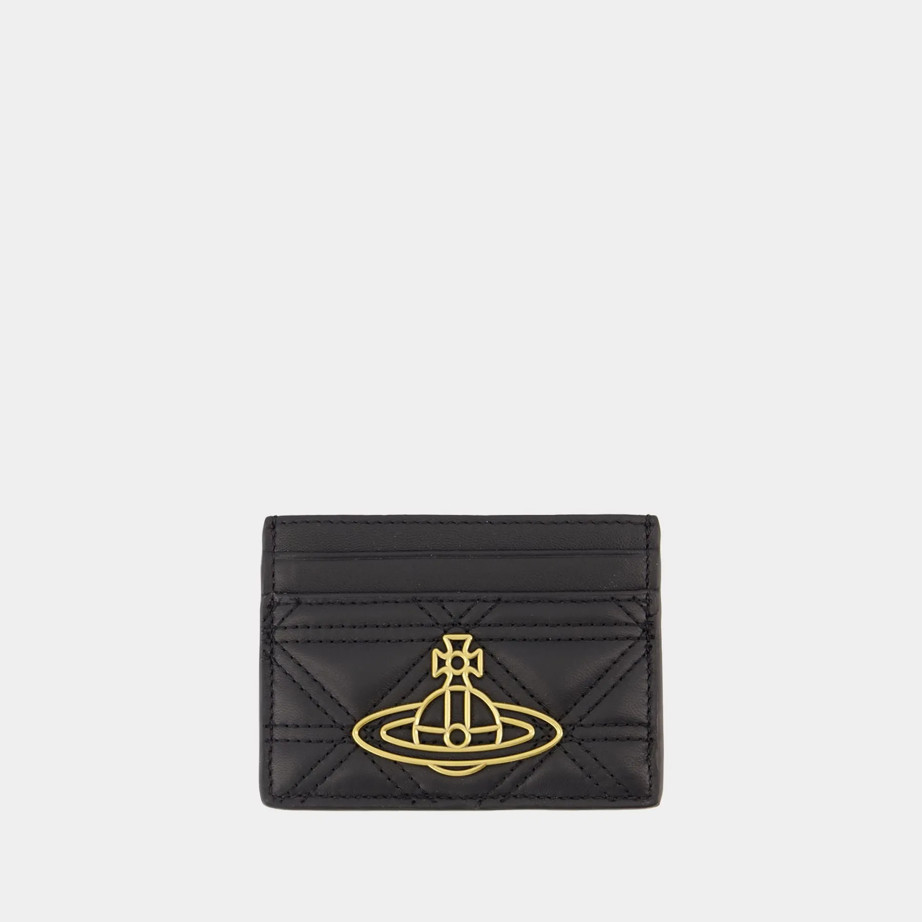 Flat Card Holder - Vivienne Westwood - Leather - Black