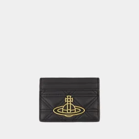 Flat Card Holder - Vivienne Westwood - Leather - Black