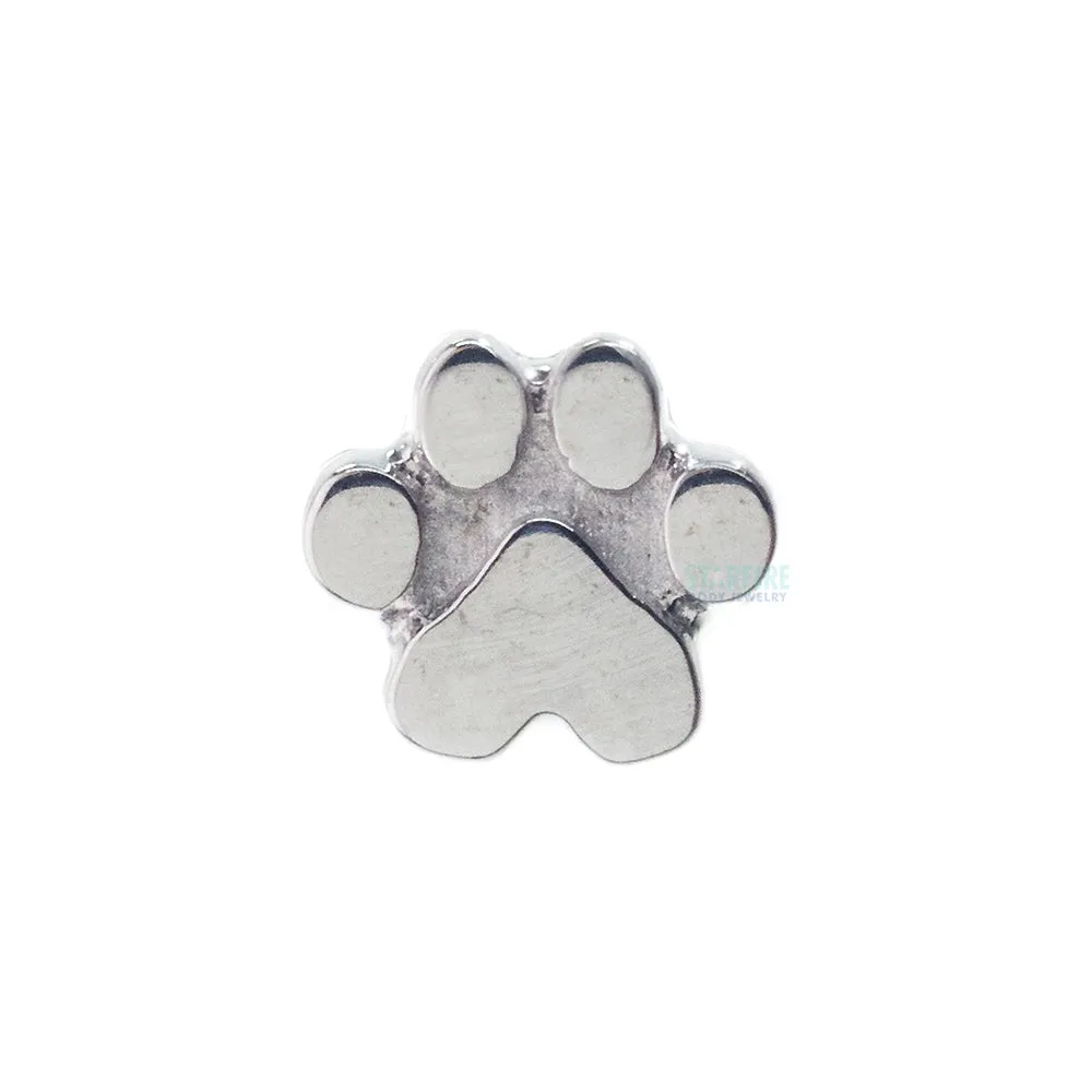 Gold Flat Dog Paw Threaded End