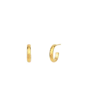     Flat Hammered Hoops | 12mm    --    