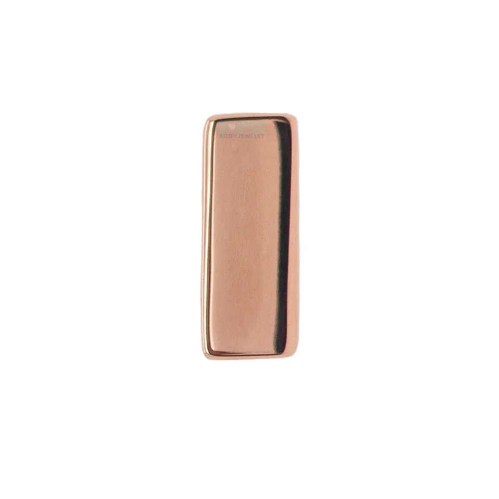 Gold Flat Rectangle Threaded End