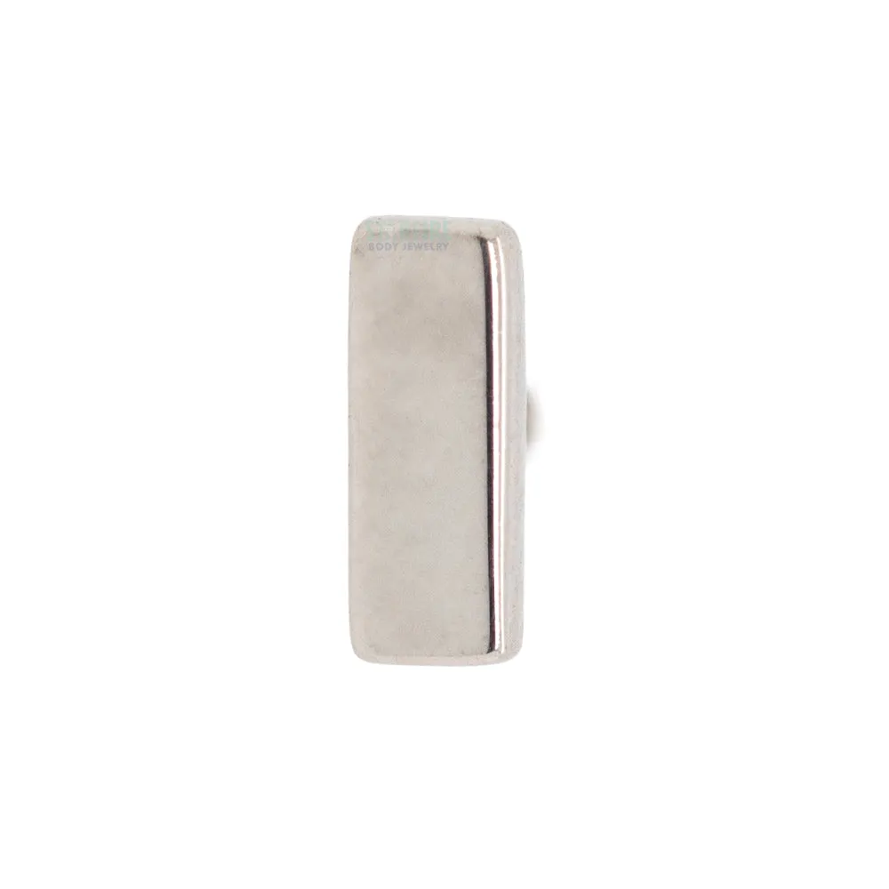 Gold Flat Rectangle Threaded End