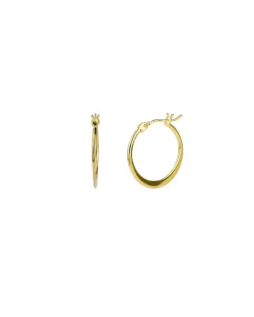     Flat Tapered Hoops | 18mm    --    