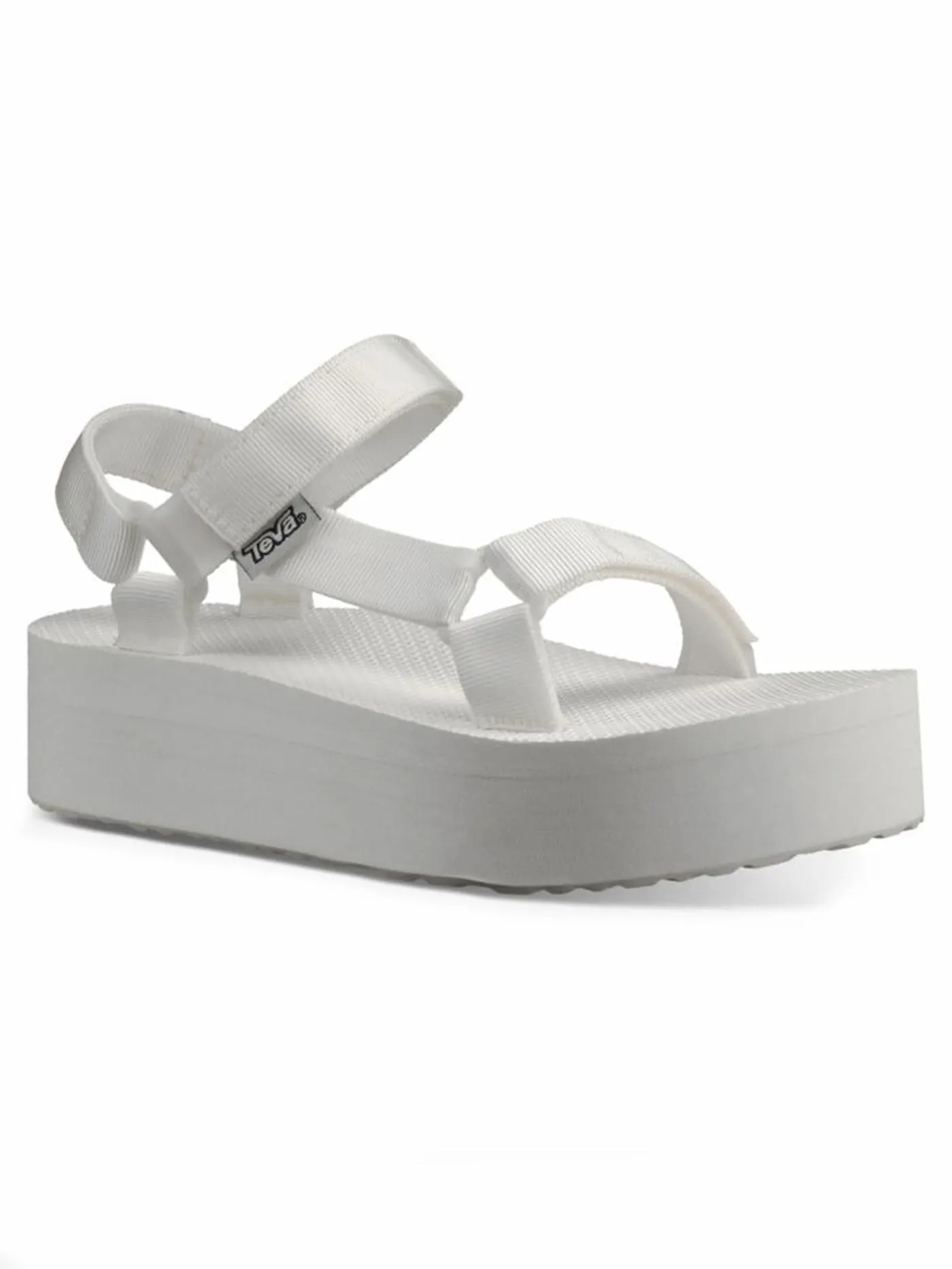 Bright White Flatform Sandals