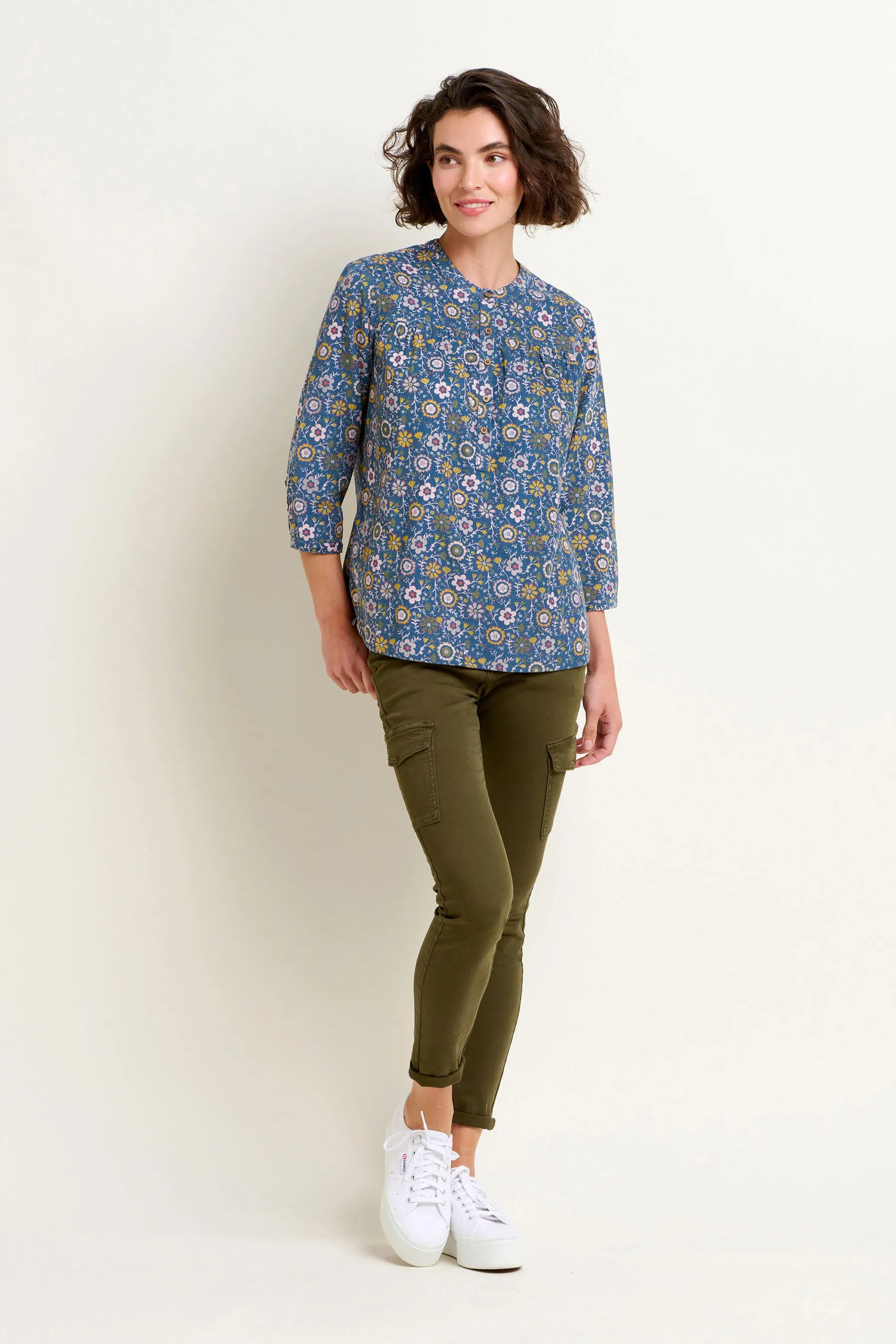 Folk Floral Corduroy Shirt