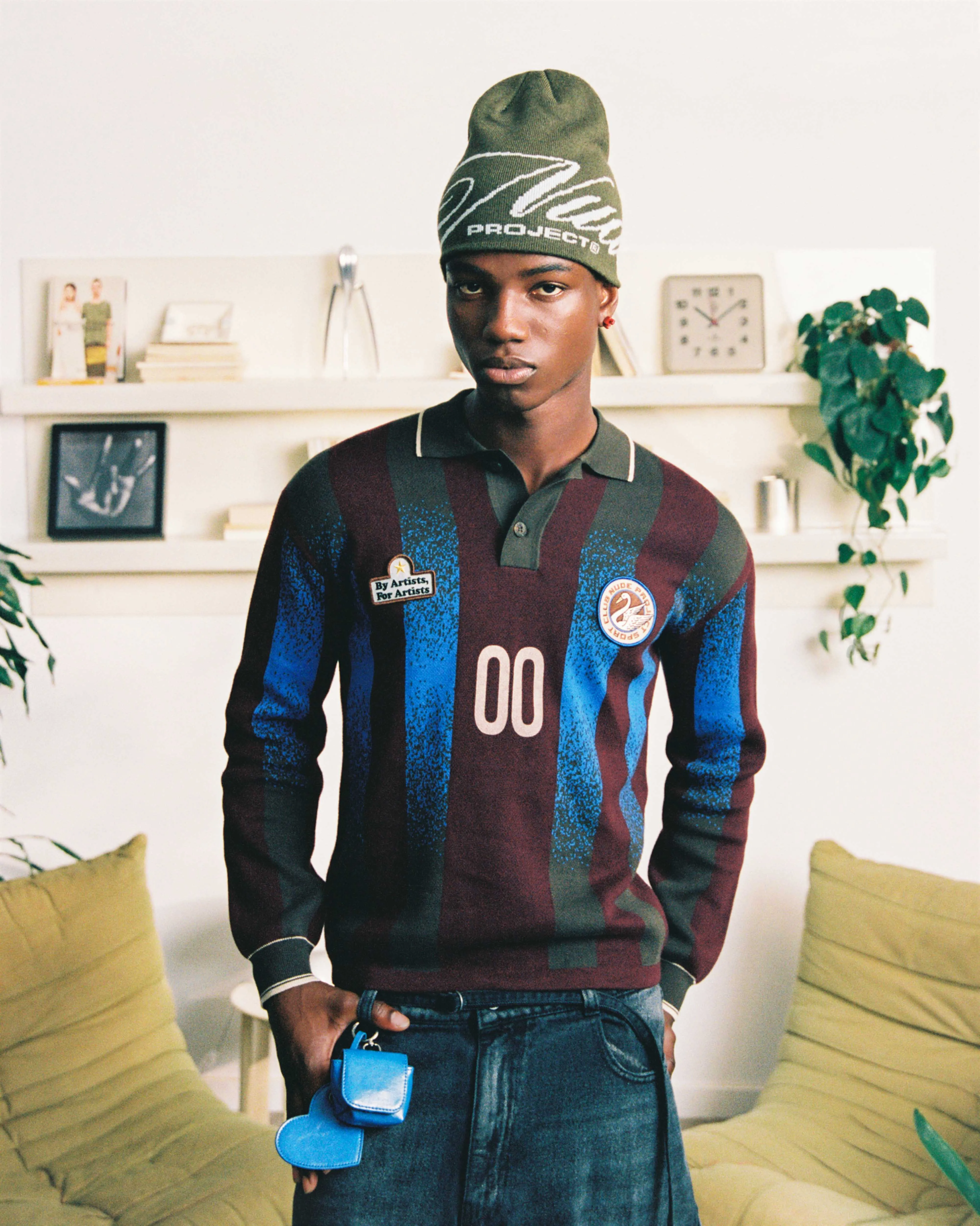 FOOTBALL KNIT POLO BURGUNDY