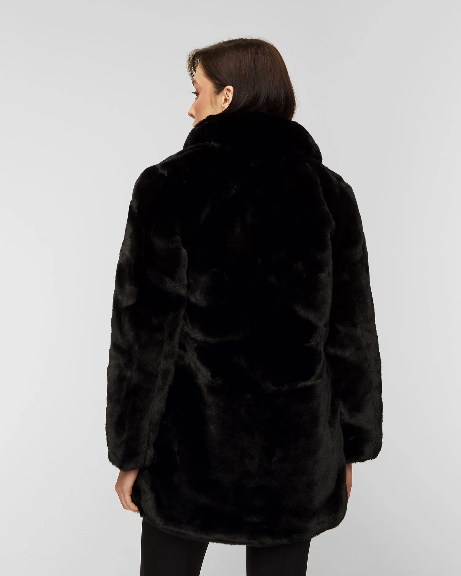 Fur coat MAISON R&C CHIARA CHIARA-black