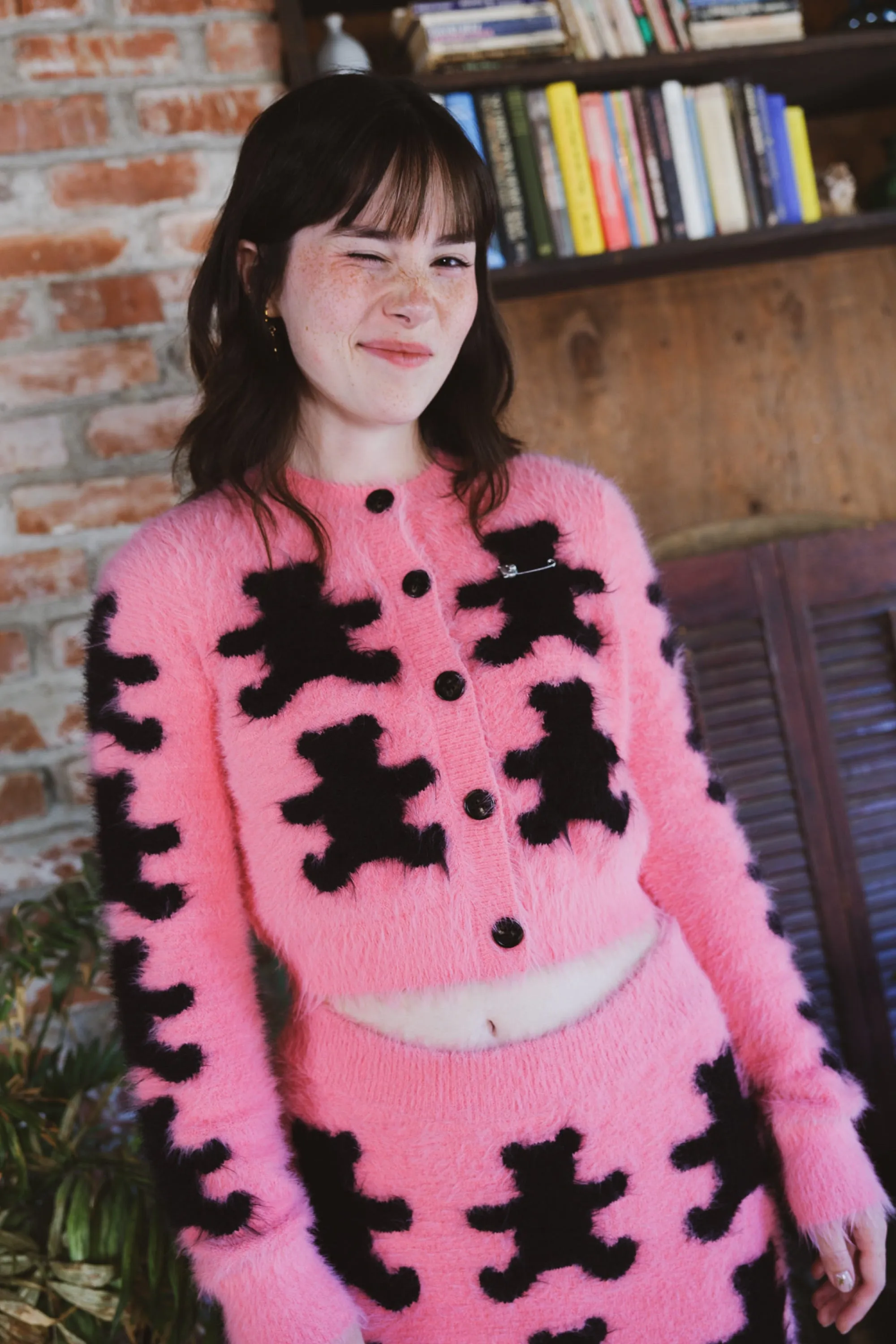 Fuzzy Bear Knit Cardigan