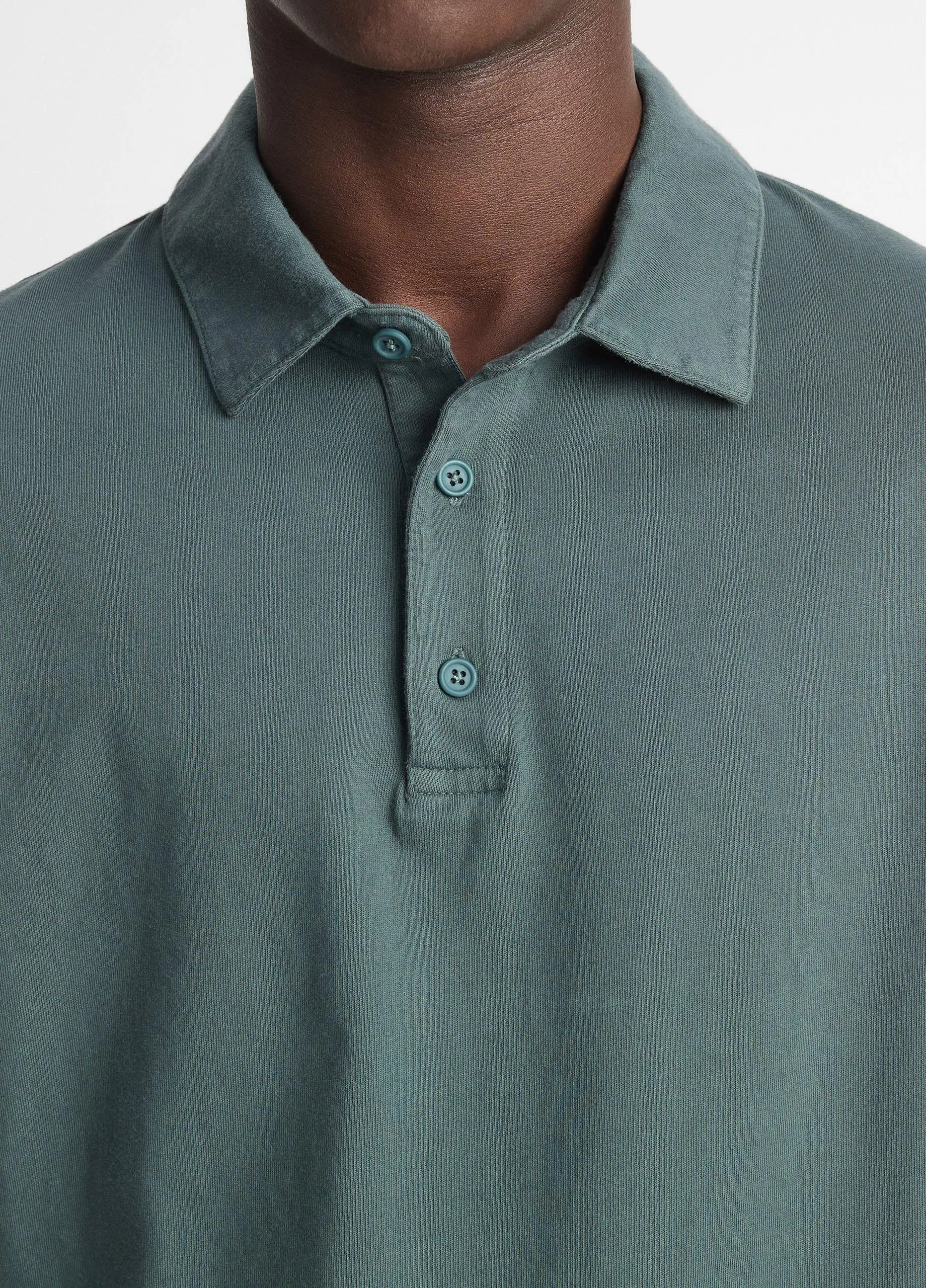 Garment Dye Cotton Polo Shirt