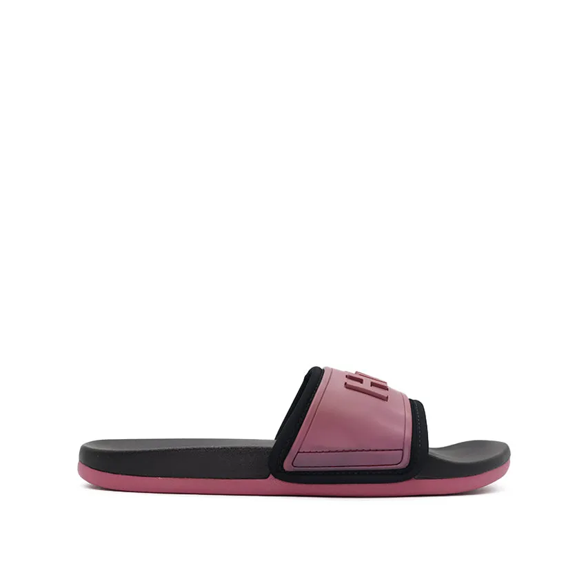 Gaynor Slide Women's Sandals - Mauve Black Neoprene - Shop Now