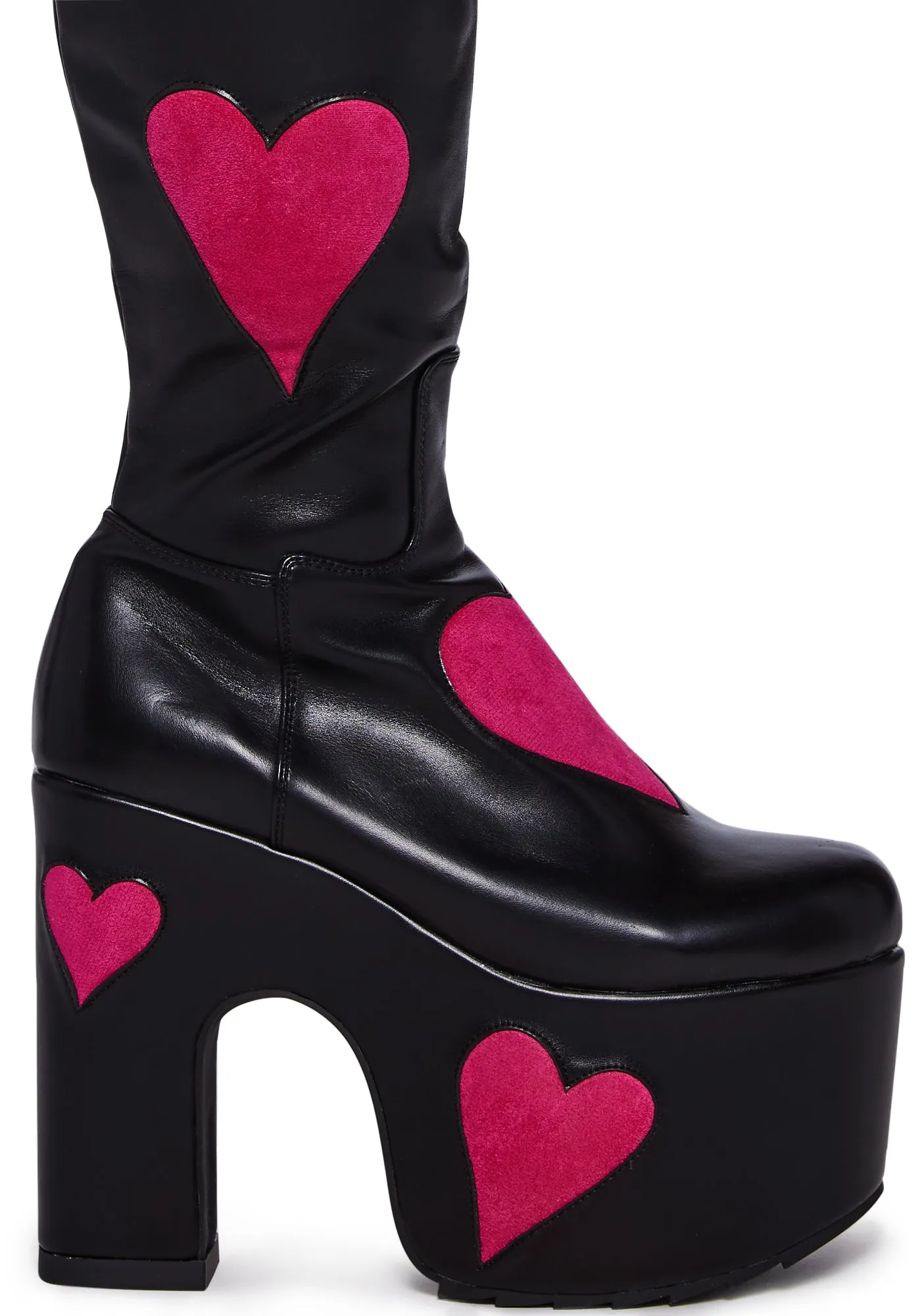 Glass Heart Platform Boots