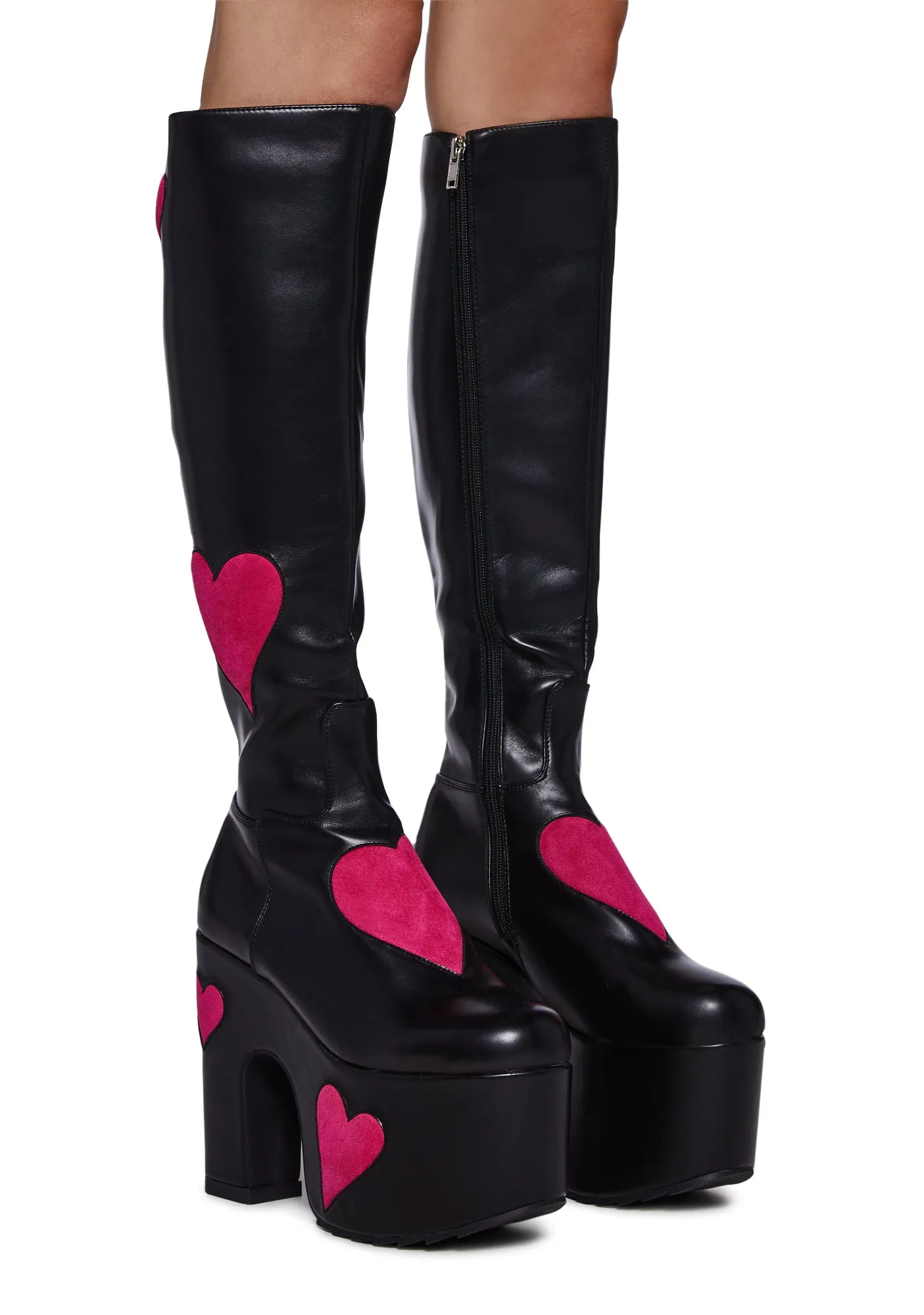 Glass Heart Platform Boots