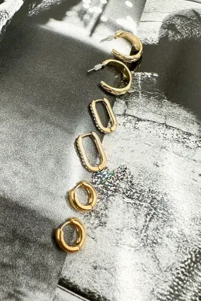 Glorious Vision Set of Three Huggie Hoop Earrings