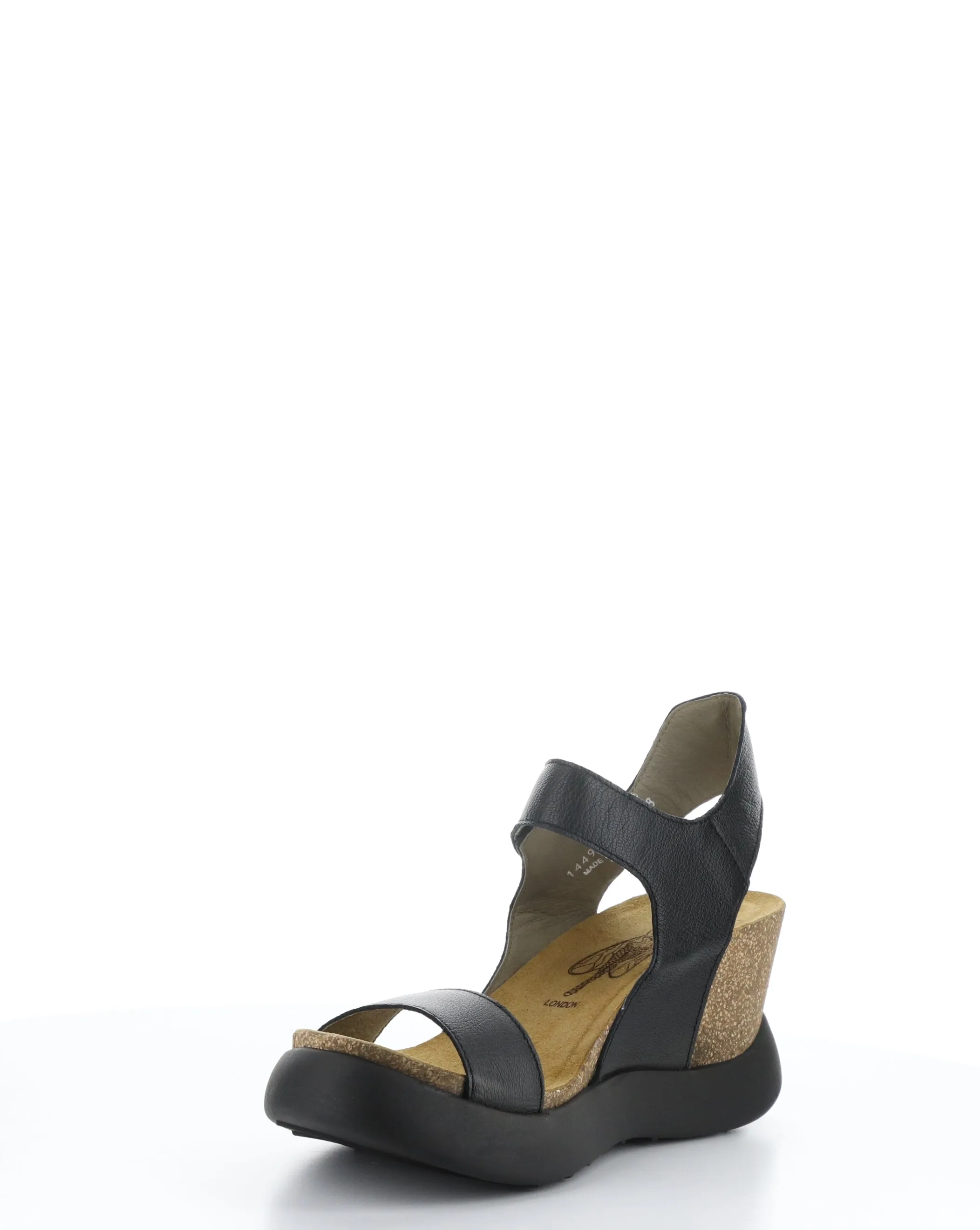 GOGO967FLY 000 BLACK Adjustable Strap Sandals