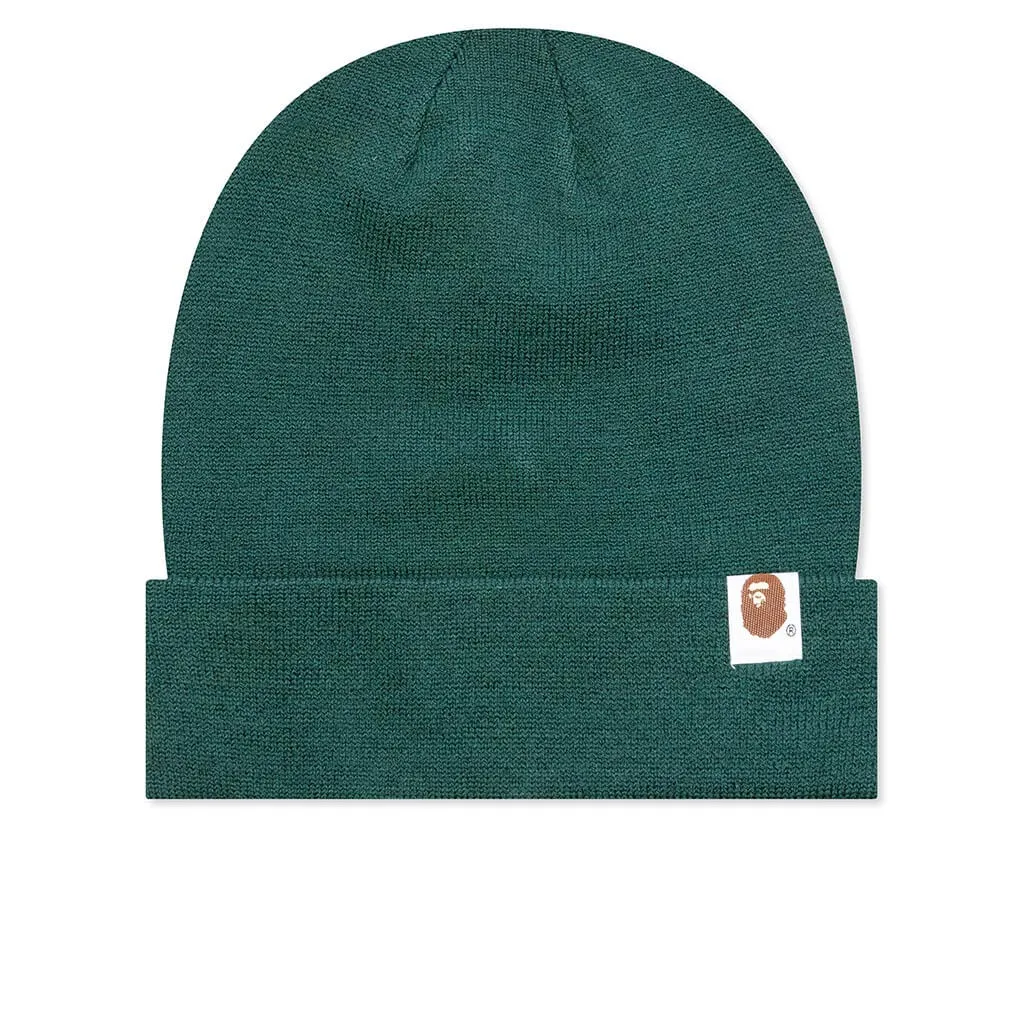 Green Bape Patch Knit Hat