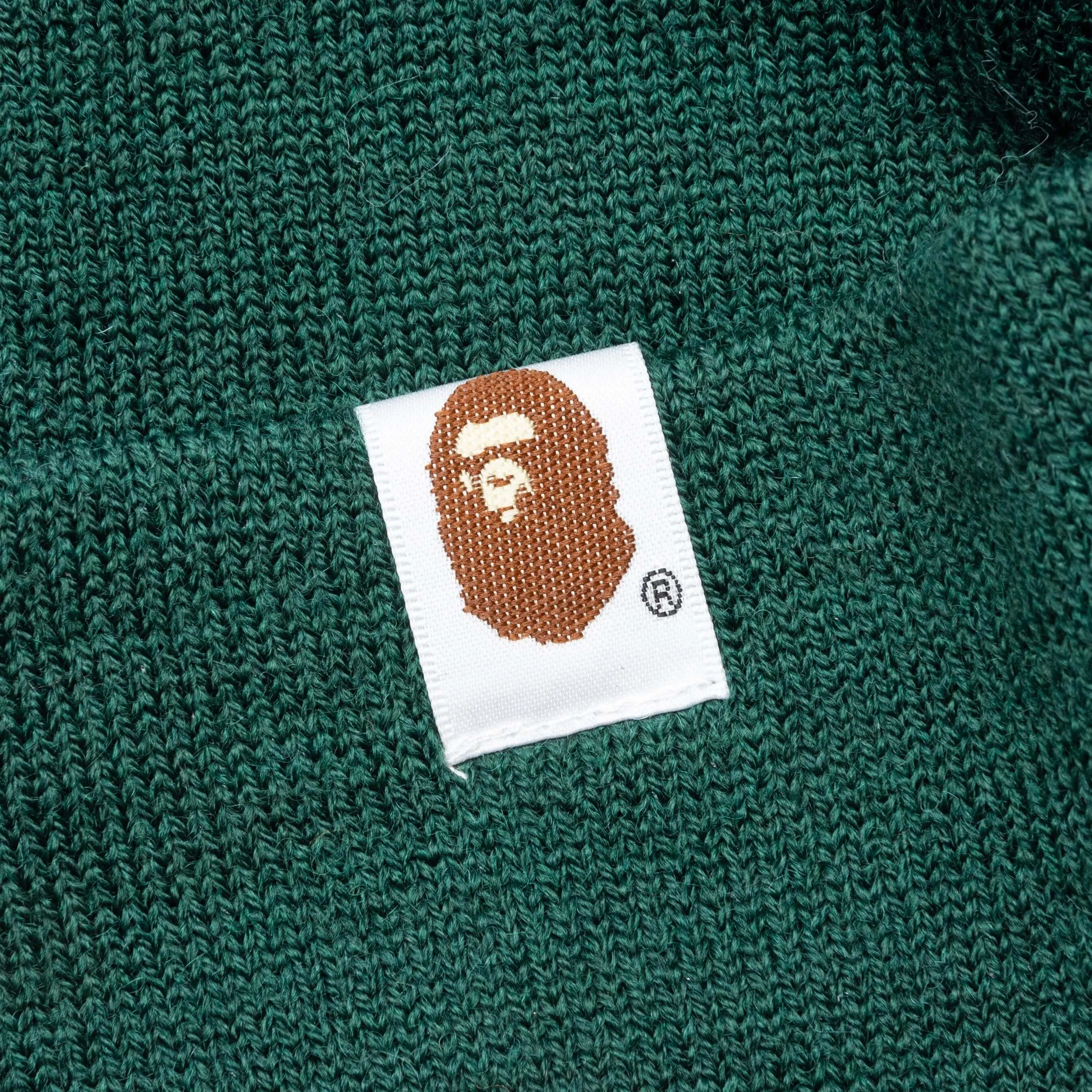 Green Bape Patch Knit Hat