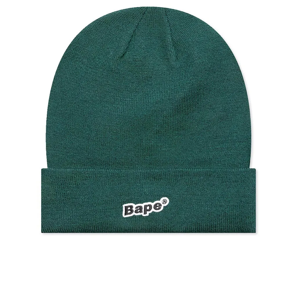 Green Bape Patch Knit Hat