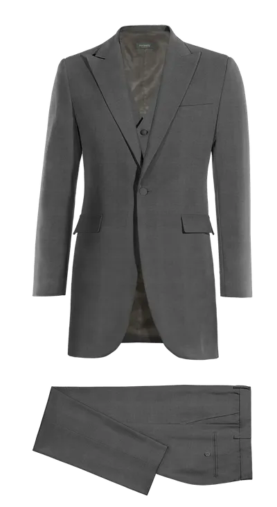 Groom Frock Coat with Grey Waistcoat in Grey