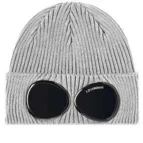 Grey Melange Knit Goggle Beanie by C.P. Company