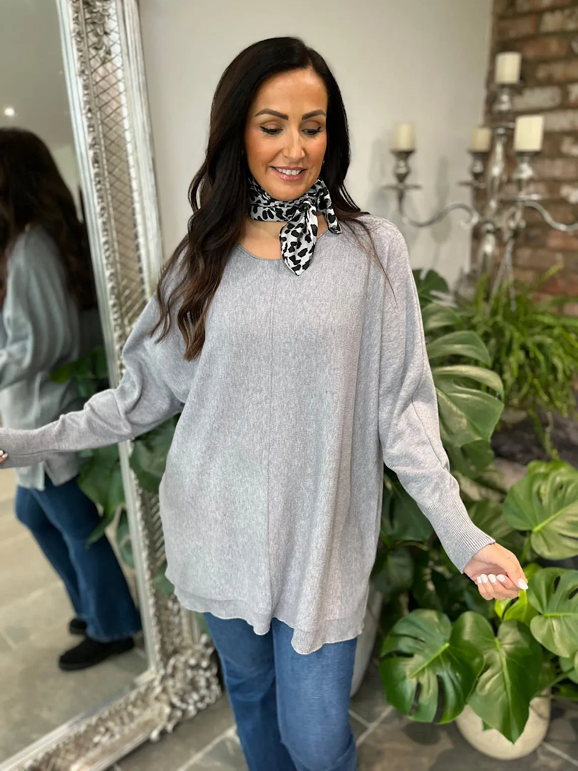 Heather Gray Reverse Seam Knit Taylor - $32.99