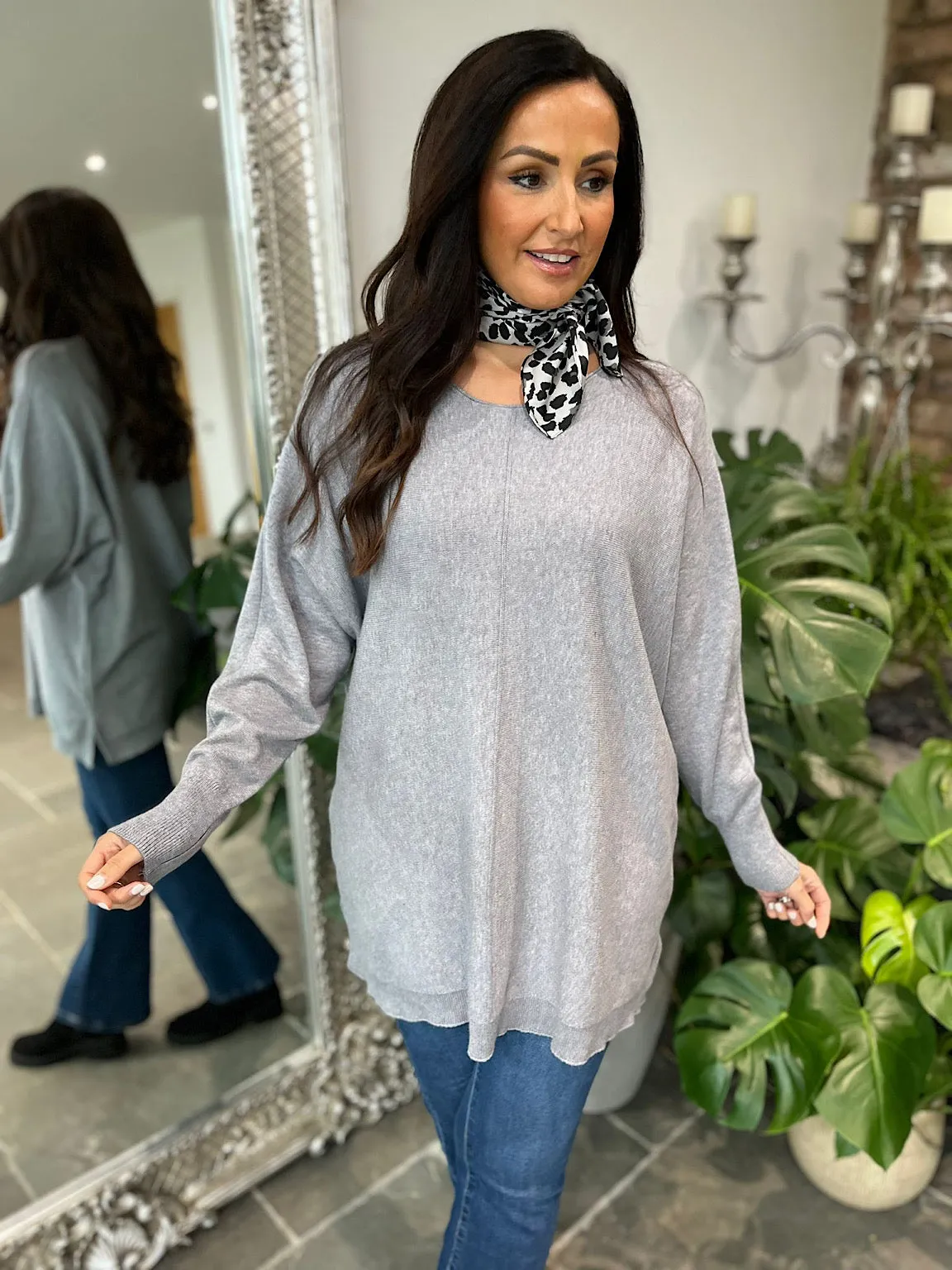 Heather Gray Reverse Seam Knit Taylor - $32.99