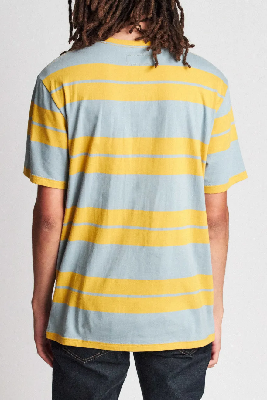 Hilt S/S Pocket Knit - Gold/Light Blue