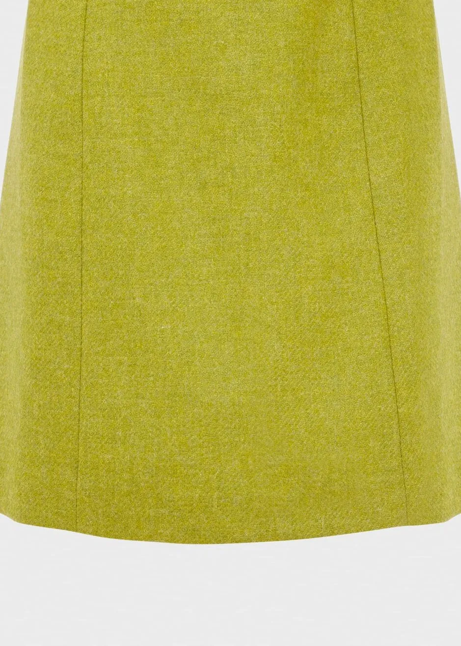 HOBBS Lime-Green Arianne Wool Skirt - Style 0221/7176/1049l01