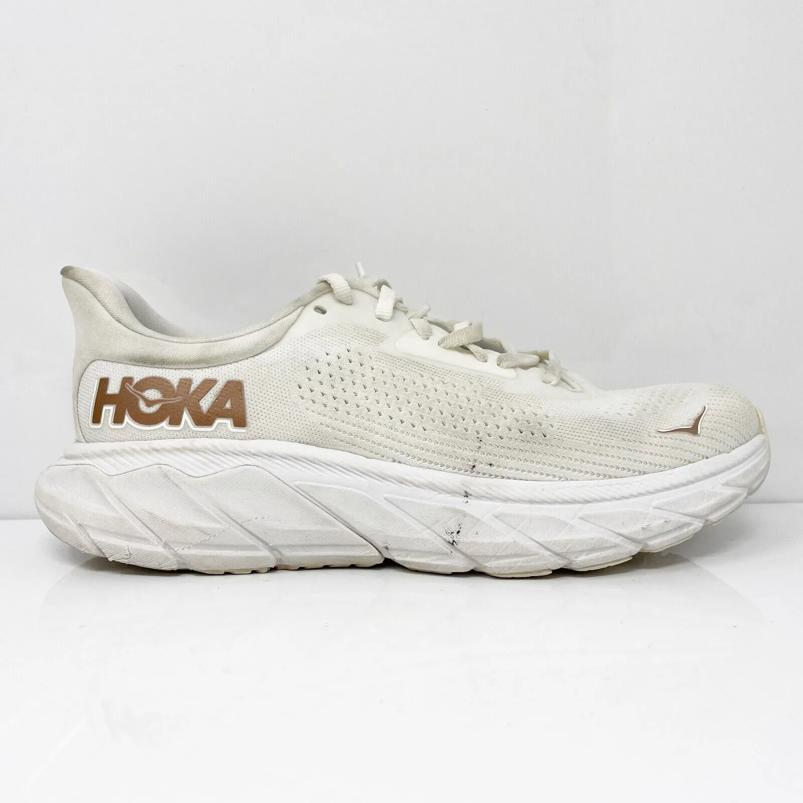 Hoka One One Womens Arahi 7 1147851 BSG White Running Shoes Sneakers Size 7 B