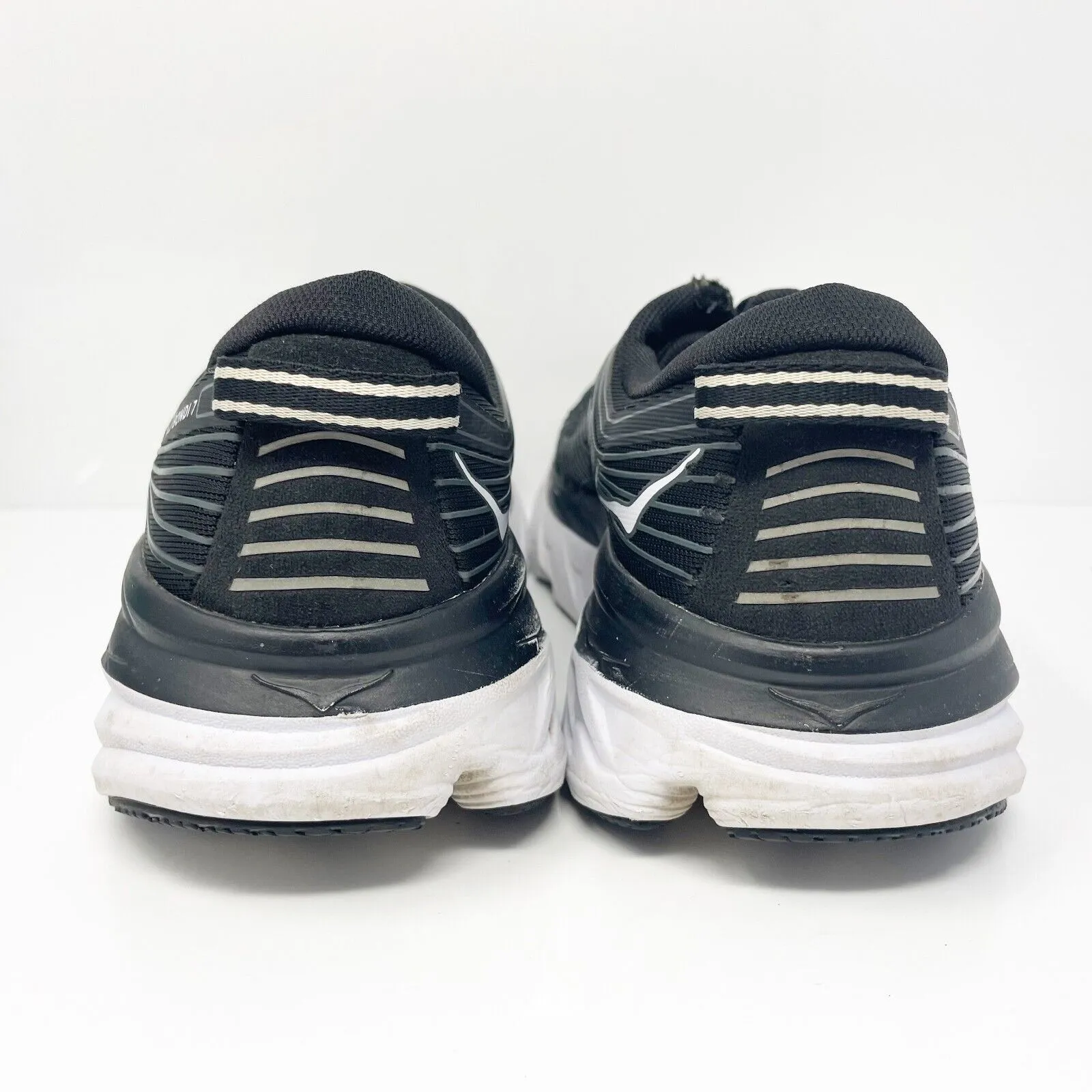 Hoka One One Womens Bondi 7 1110519 BWHT Black Running Shoes Sneakers Size 9