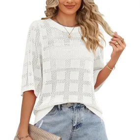 Hollowed Out Knit Top