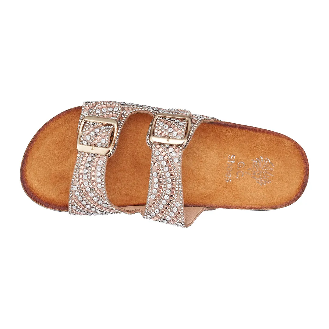 Holly Rose Gold Footbed Sandals