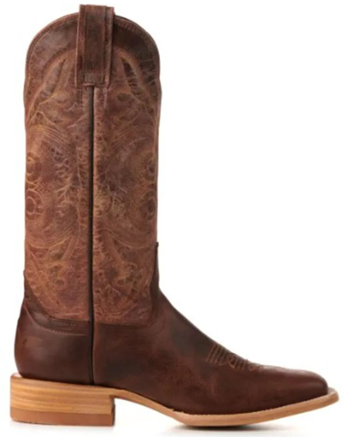 Men's Cowhide Western Boots by Hondo with Broad Square Toe