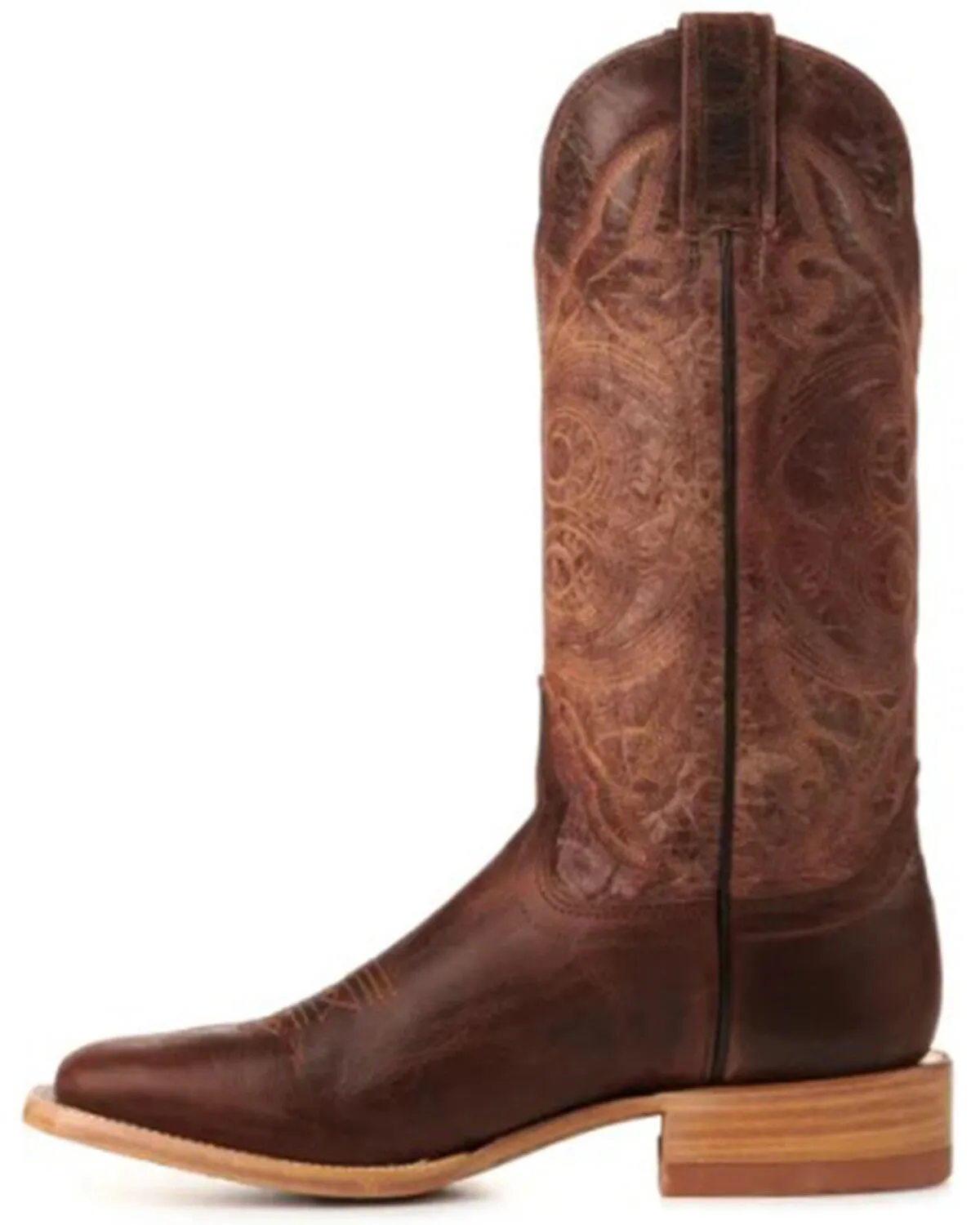 Men's Cowhide Western Boots by Hondo with Broad Square Toe