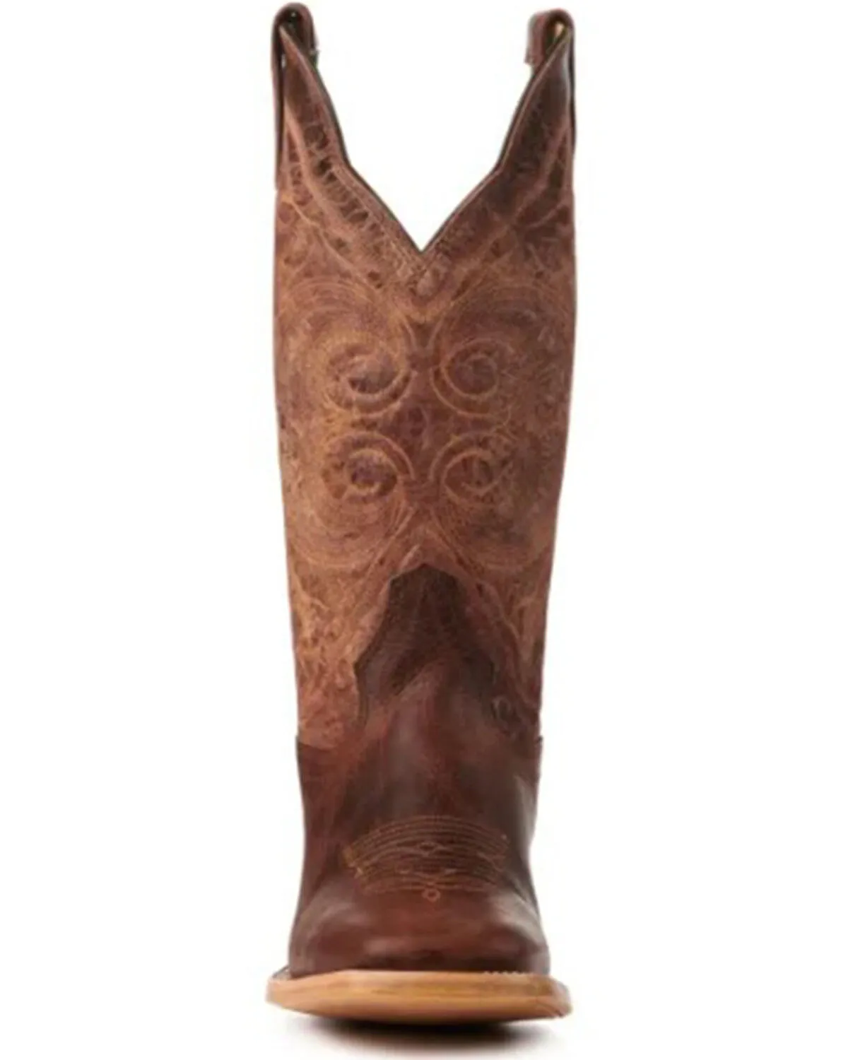 Men's Cowhide Western Boots by Hondo with Broad Square Toe