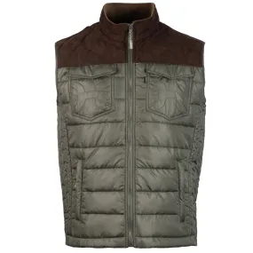 HOOEY Olive & Brown Packable Vest