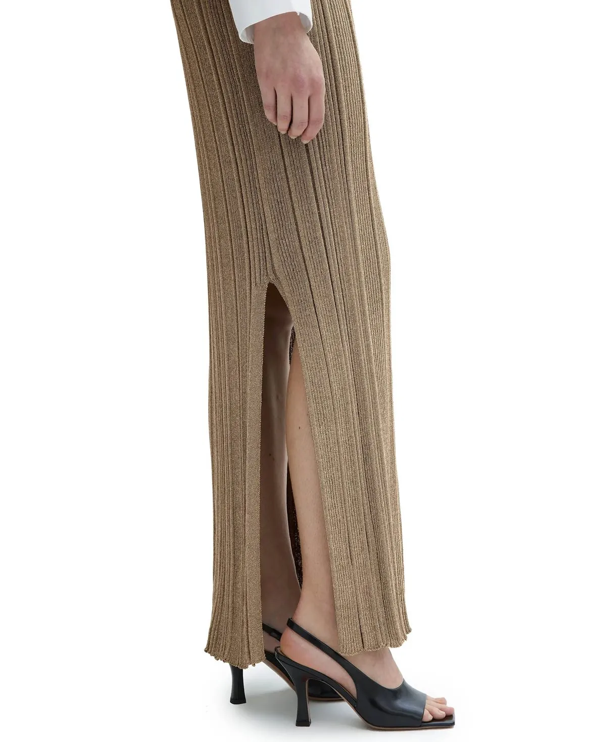 Metallic Gold Knit Skirt by House of Dagmar