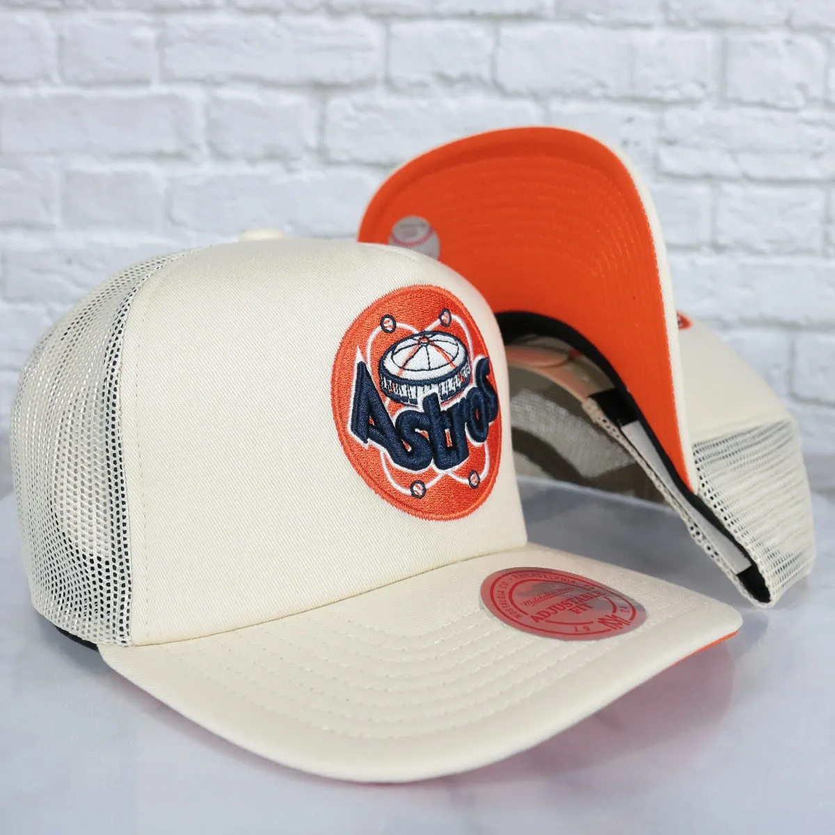 Houston Astros Cooperstown Trucker Hat - Pro Orange Bottom / Off White