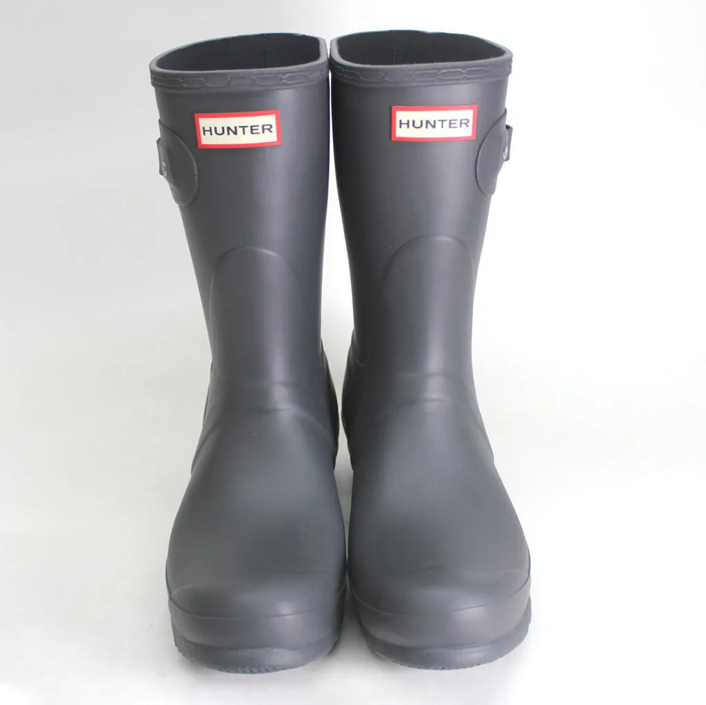 Hunter Original Short WFS1000RMA-DSL Rubber Womens Boots - Dark Slate - UK 8 - US 10 Women - EU 42